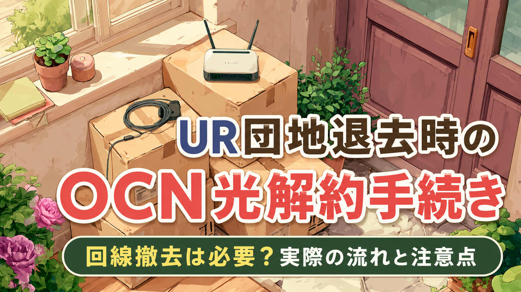 UR団地退去時のOCN光解約手続き｜回線撤去は必要？実際の流れと注意点
