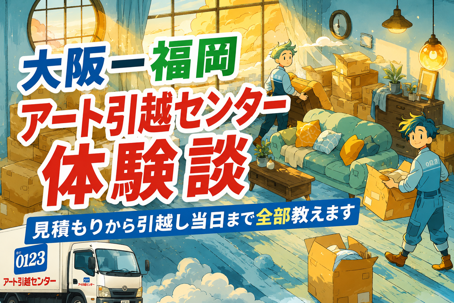 【大阪ー福岡】アート引越センター体験談｜見積もりから引越し当日まで全部教えます